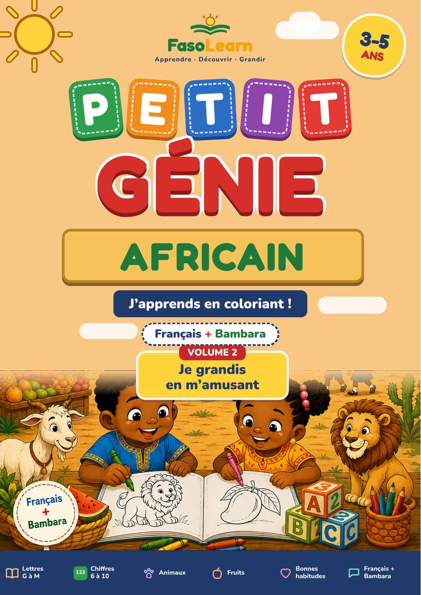 Petit Génie Africain – Vol. 2 : Je grandis en m’amusant